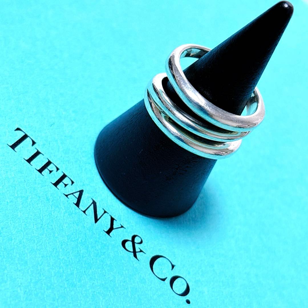 【美品】14.5号 Tiffanyティファニー ダイアゴナル リング SV925
