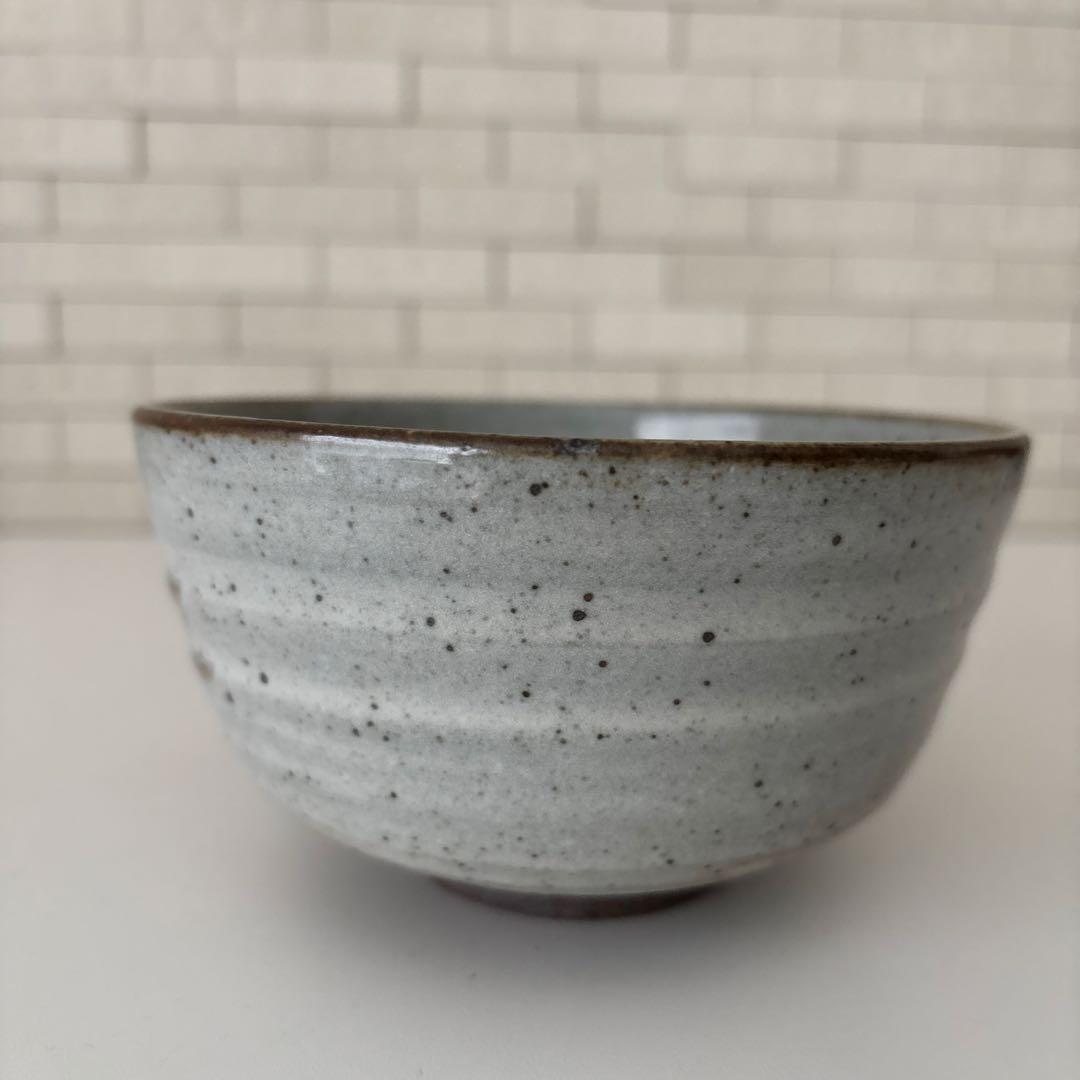 【新品未使用】抹茶茶碗　田沼春ニ作　南山窯　瀬戸焼　御題『木』茶碗　共箱ウコン布