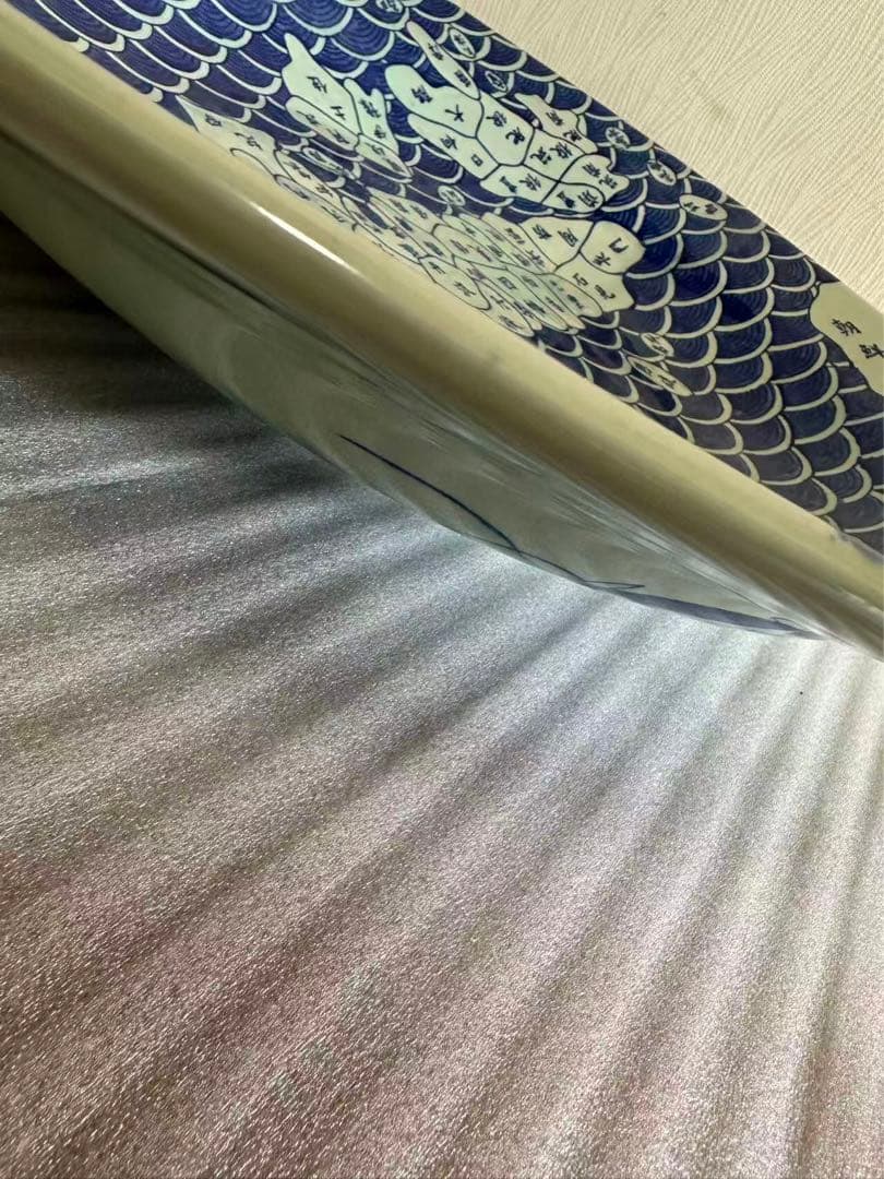 【希少】特大古伊万里　飾り皿　直径62cm　伊万里　古地図 染付　時代物　旧国名