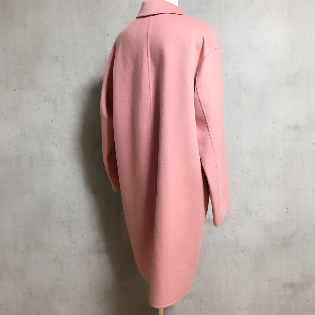 美品　CYCLAS シクラス　カシミヤ　ダブルフェイスリバーコート