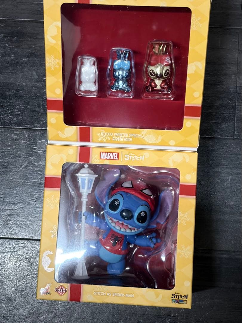 cosb！コスビ スティッチ スパイダーマンホリデーギフト非売品ホットトイズ