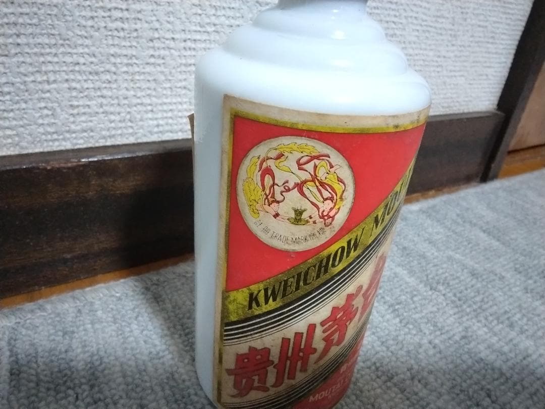 茅台酒 375ml 53%　総重量635g程　90年代？　天女ラベル　訳あり