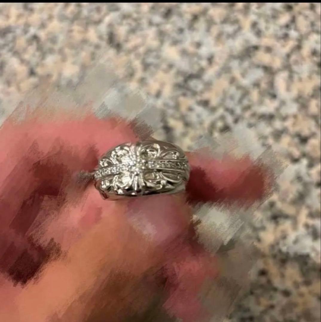 Chrom heartsフローラルクロスリング