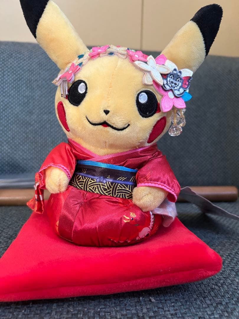 舞妓はんピカチュウ 和服 ぬいぐるみ