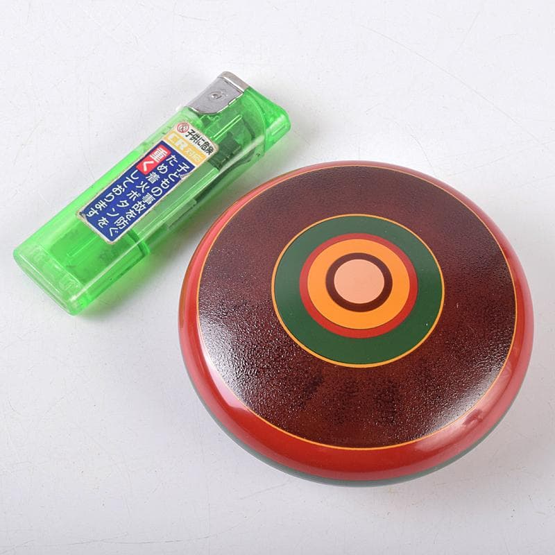 茶道具　五代　川端近左作　独楽塗香合　共箱　V　R8841