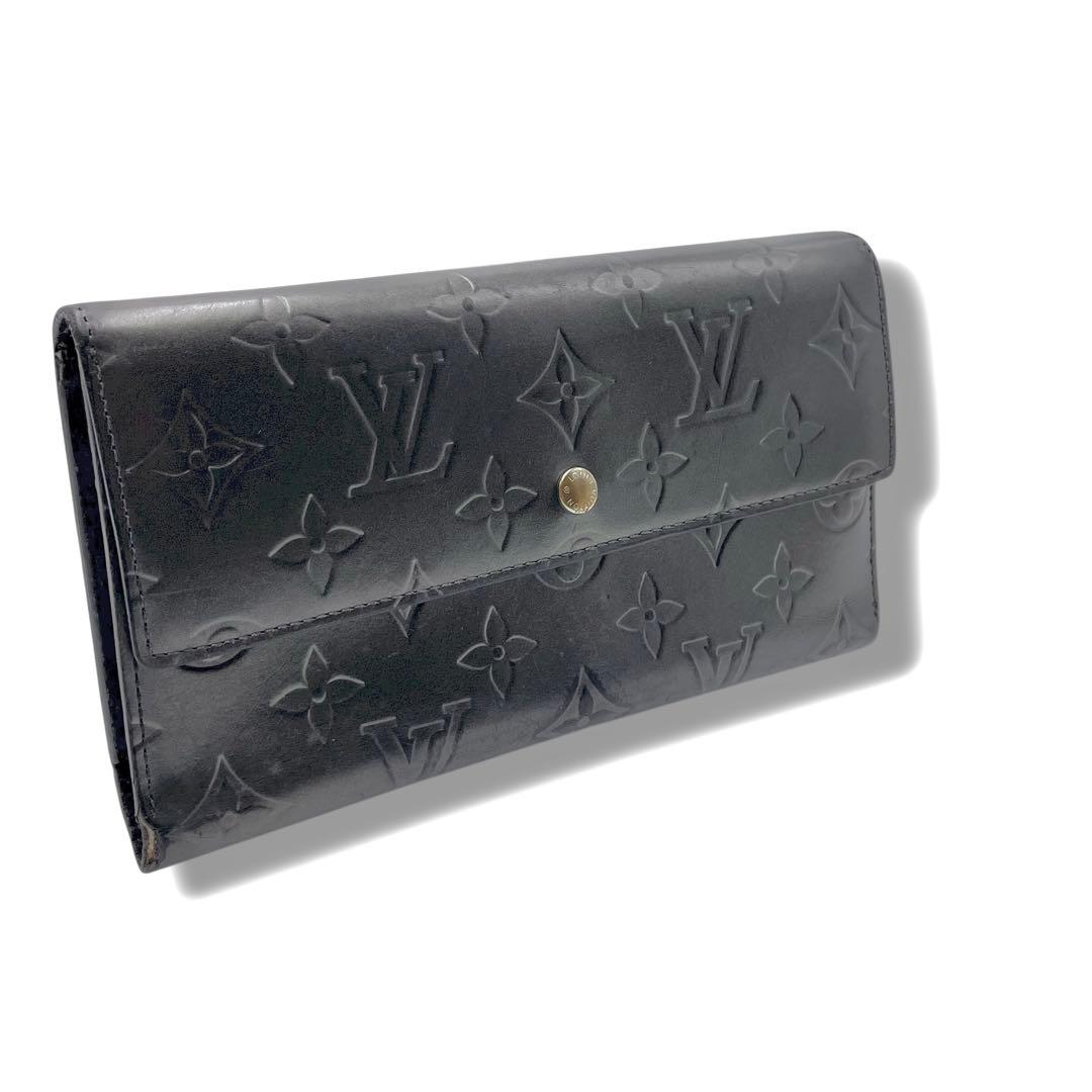 LOUIS VUITTON ヴェルニ　ポルトトレゾール ヴェルニ　長財布 黒
