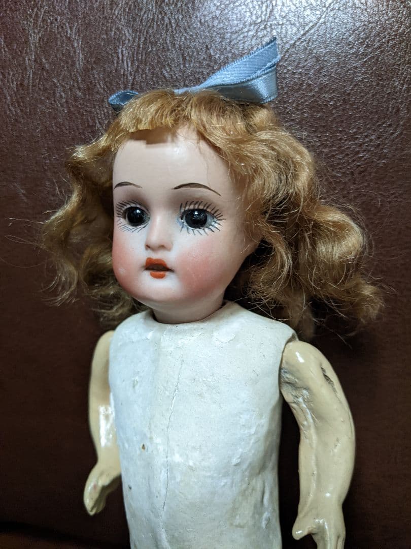 最終！アンティークビスクドールホイバッハの可愛いお嬢さん検)ミニョネット