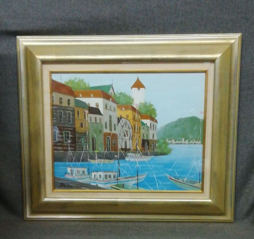 額装　額絵　風景画　フィレンツェ　油彩　織田まりこ