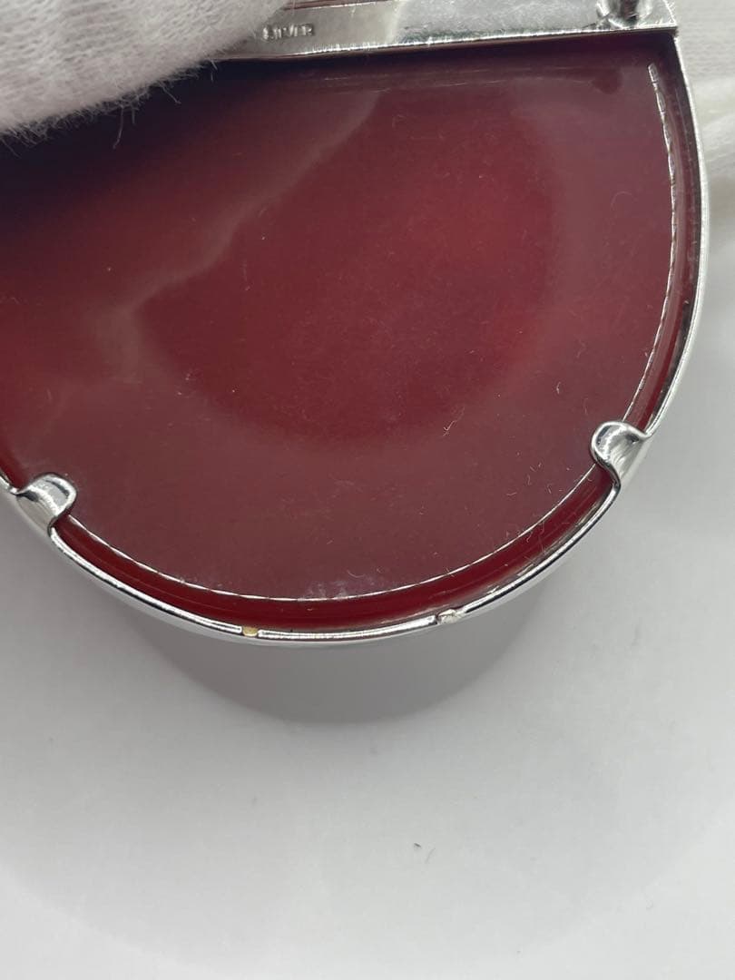 メノウカメオブローチ　ネックレストップ　2way silver 希少　特大