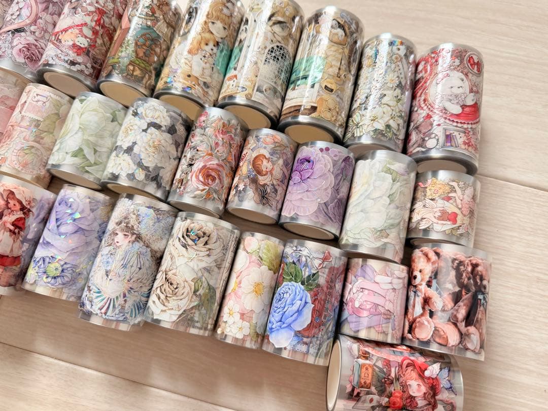 海外マスキングテープ　中古　まとめ売り　人物　装飾　花