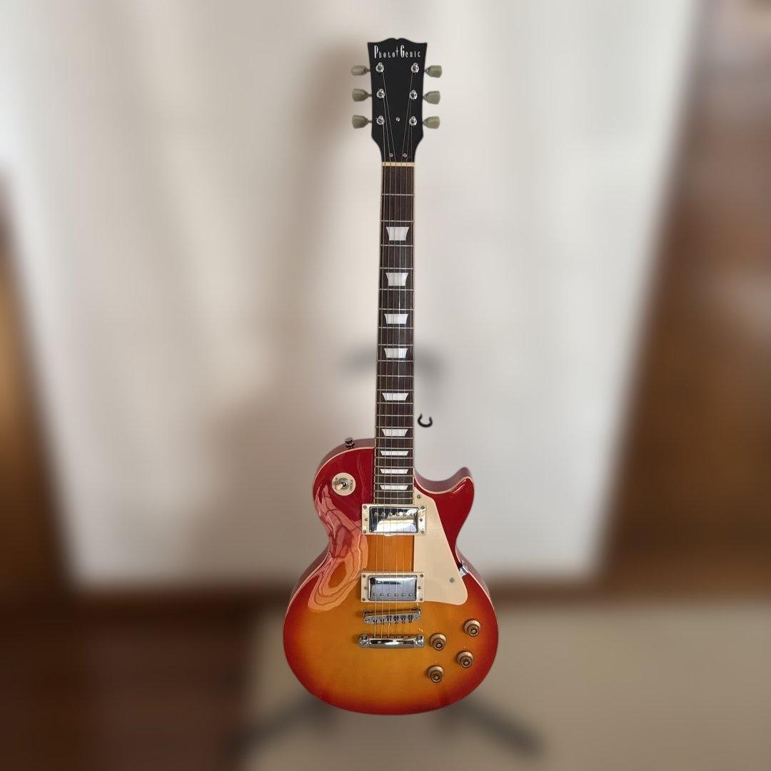 レスポールスタイル エレキギター オレンジ・レッド