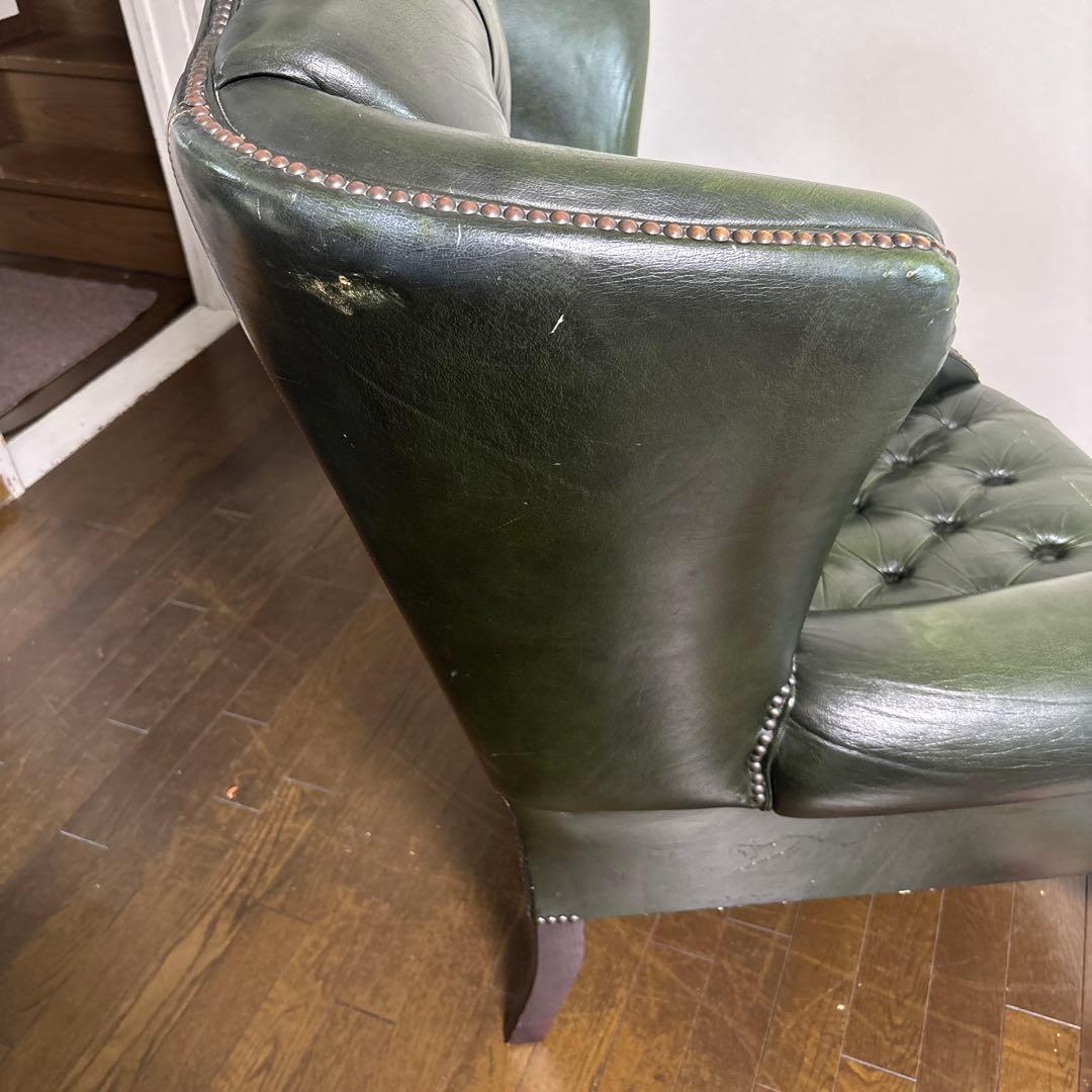 MASAYO  グリーンレザー ハイバックチェア