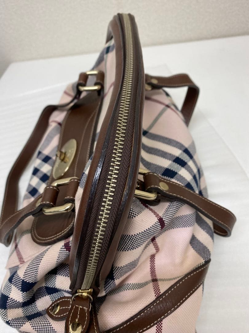3-3202 Burberry ブルーレーベルのノバチェック柄キャンバス