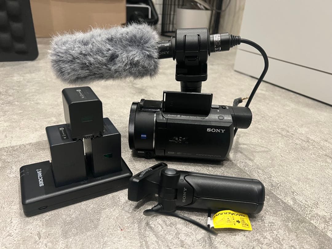 SONY ソニー 4K ビデオカメラ FDR-AX60&マイク&バッテリー×3