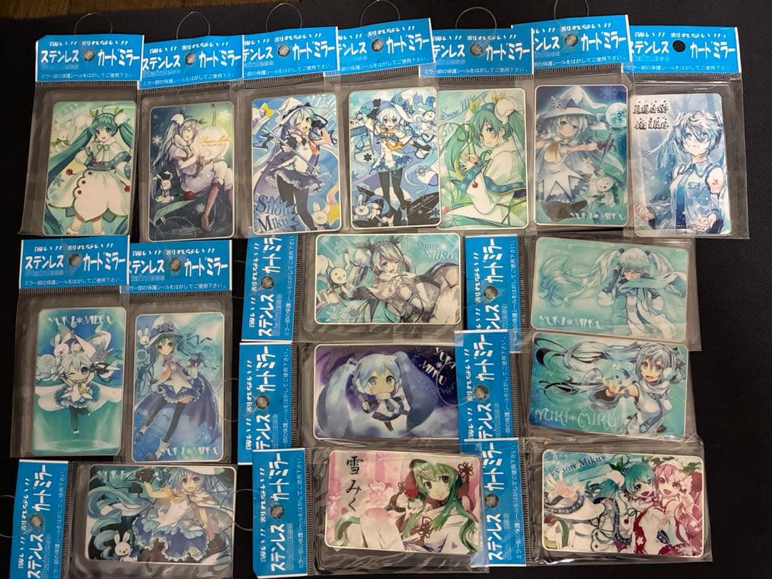 ステンレス カード ミラー 初音ミク　16枚
