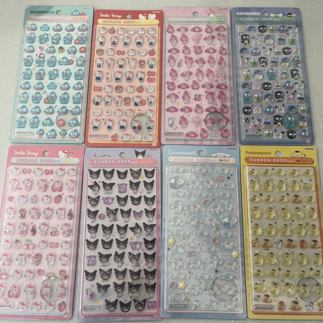 【正規品】ボンボンドロップシール　ミニ　サンリオ8シート