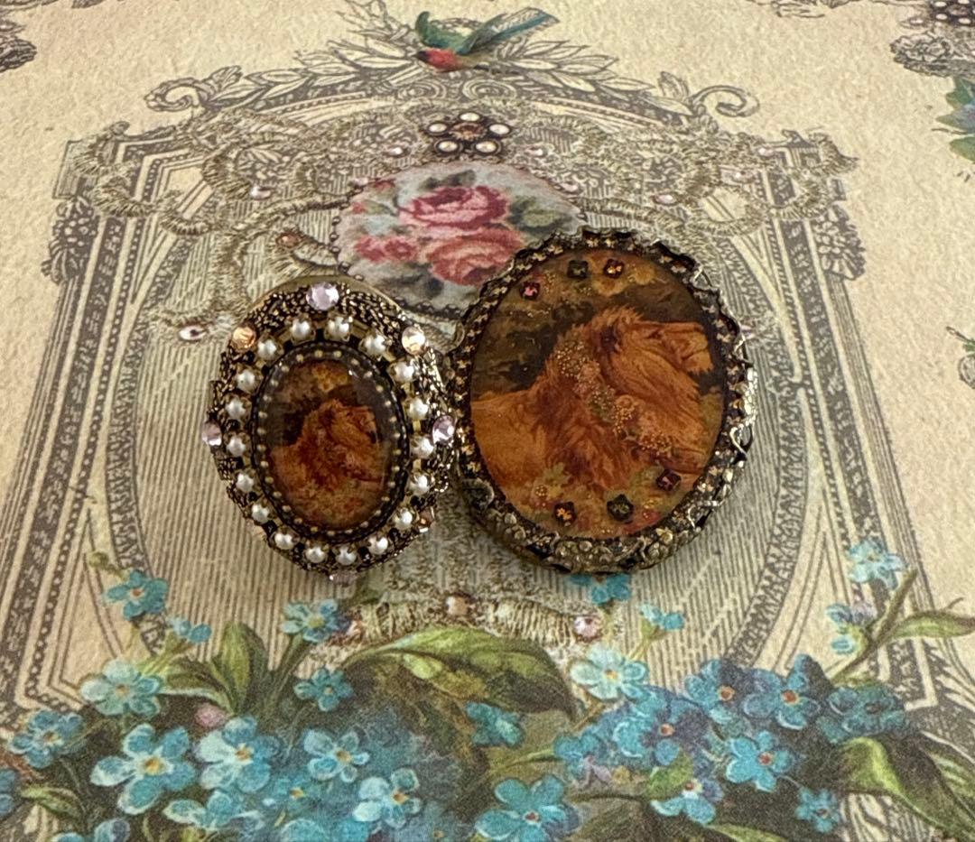 MICHAL NEGRINミハエルネグリンライオンブローチ&ロケットリングセット