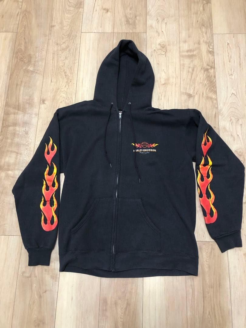 Harley-Davidson フレイムスプリント パーカー Lサイズ