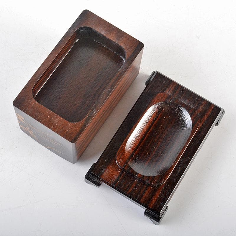 茶道具　山中塗　道場宗廣作　虫に秋草　黒檀虫篭蒔絵　香合　共箱　M　R5279