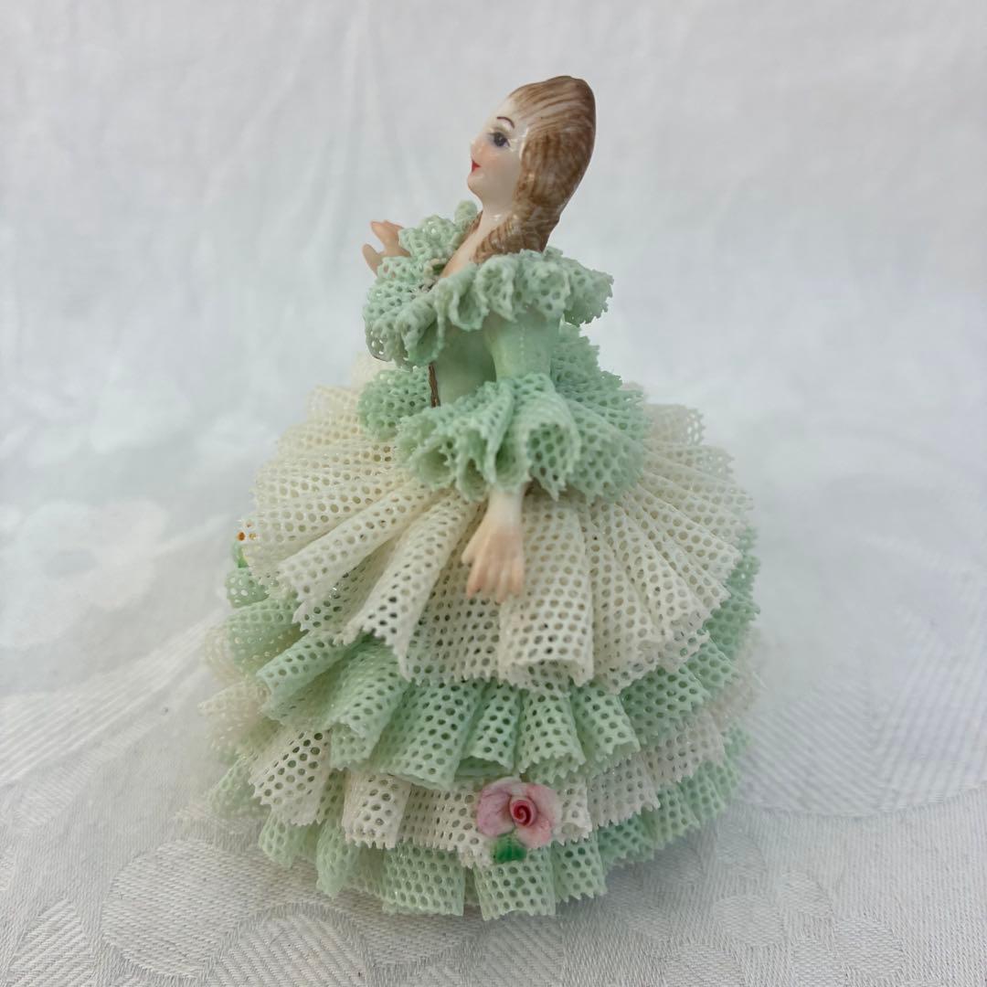 アイリッシュドレスデン レース陶器人形 \"Rosa\" 3体セット③