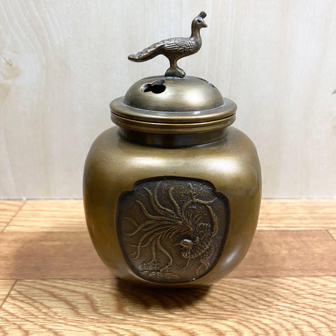 織田幸銅器 香炉 四方間取瑞鳥(小) 高岡銅器 仏具 高級 高級仏具