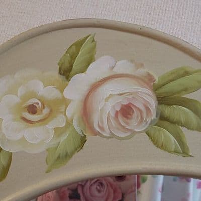 薔薇雑貨 ロココ調薔薇柄ミラー