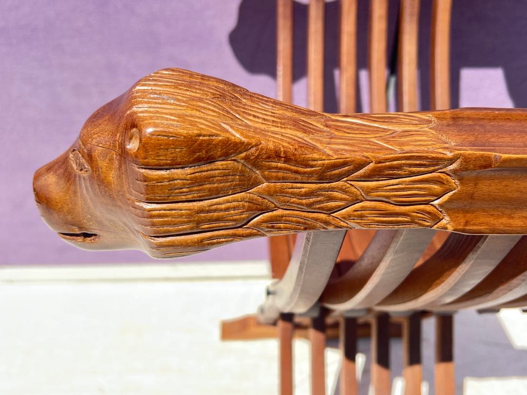 ライオン イタリア製アンティーク折りたたみ椅子