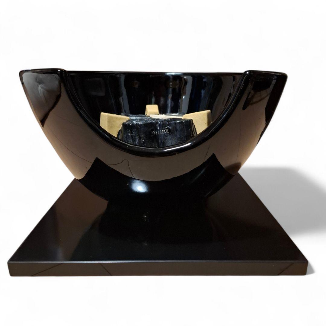 ​野々田式 風炉型電熱器 真塗(紅鉢型) 台座一体型 茶道具