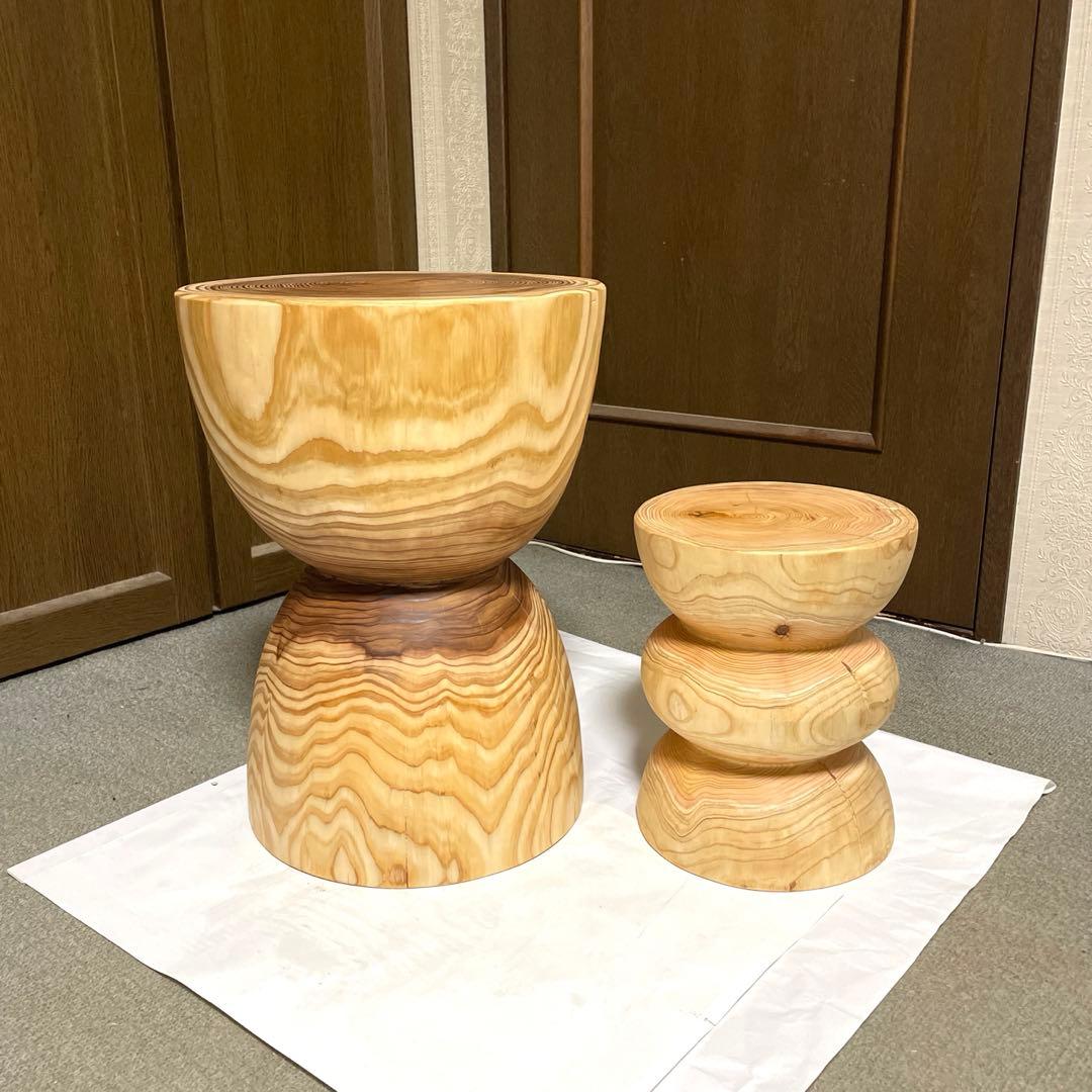 丸太　スツール　sonehoz ナチュラルウッド2個セット