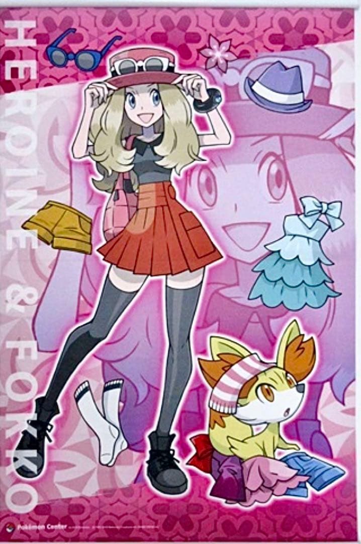 ポケットモンスター X Y 女主人公 セレナ フォッコ タペストリー 当時もの