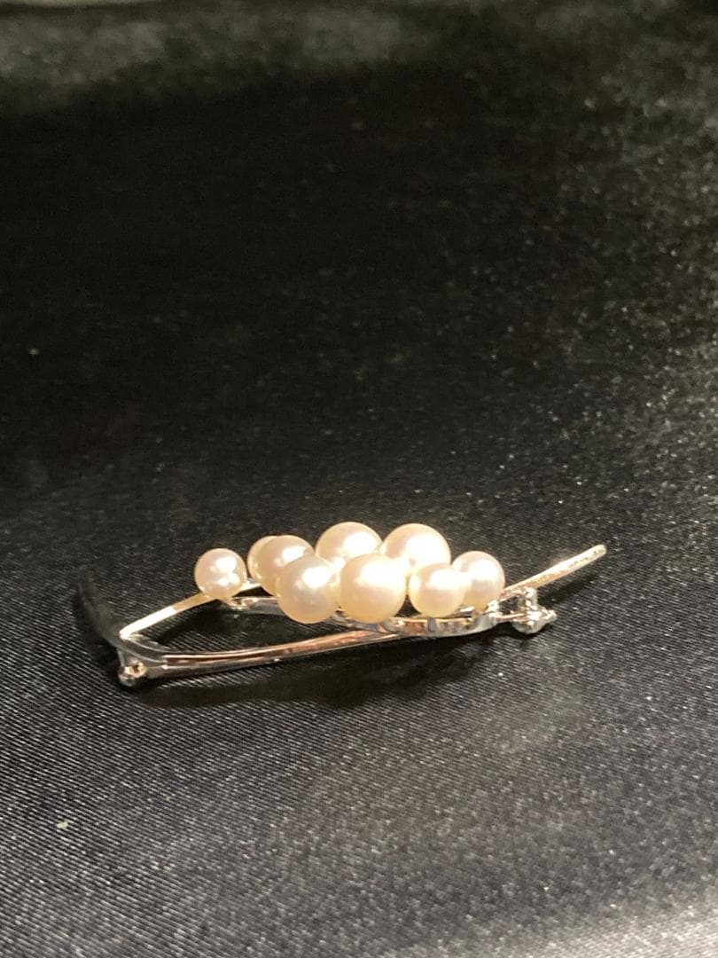 MIKIMOTO ミキモト ブローチ パール 9粒 9珠 925 皇室御用達