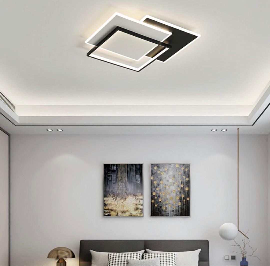 シーリングライト かわいい 四角 照明器具 おしゃれ 天井照明 リモコン付LED