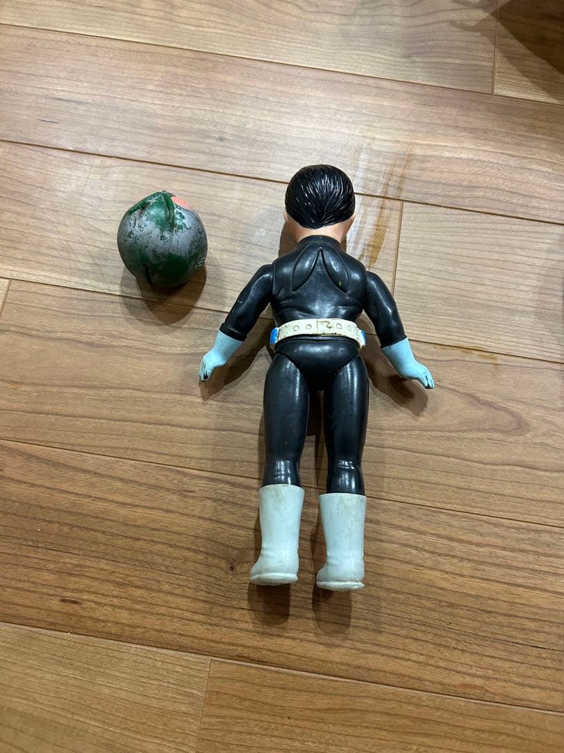 テ*ン様 仮面ライダー　初期　面取れ　ソフビ　当時