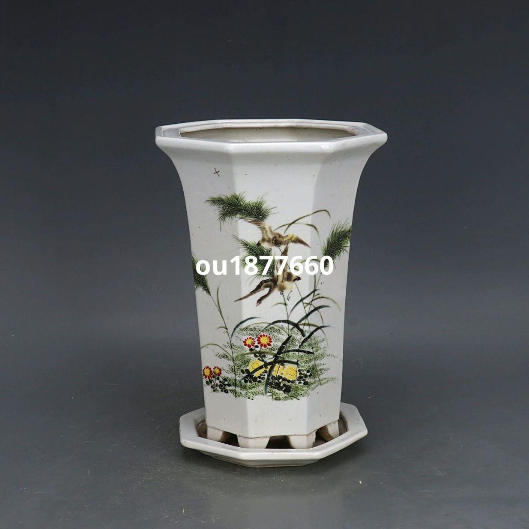 パステル路路高升図蘭盆盆栽鉢青磁鉢 山野草鉢 多肉植物植木鉢小品大品盆栽鉢 置物