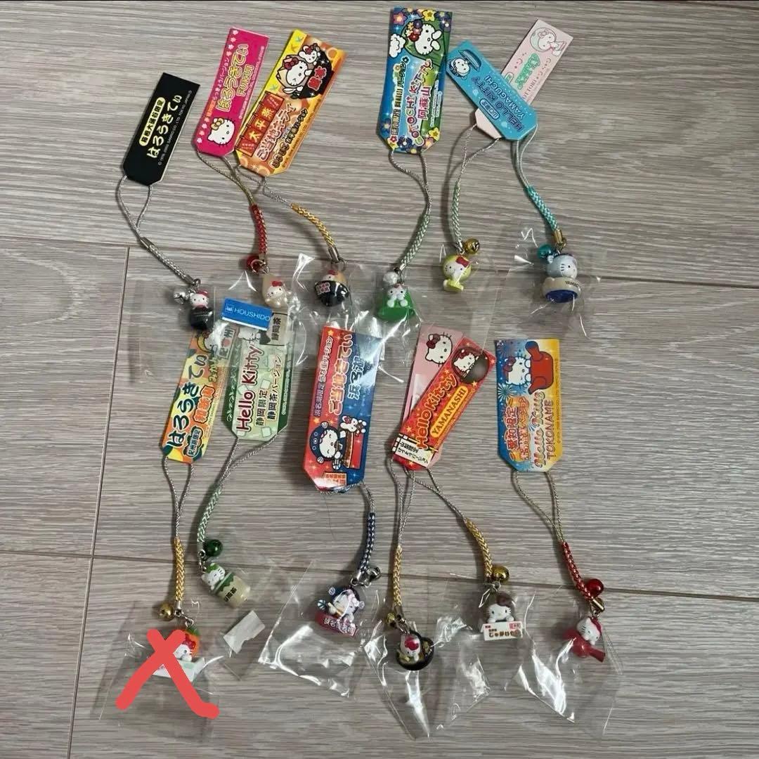 ご当地キティ 根付け ストラップ まとめ売り 11個