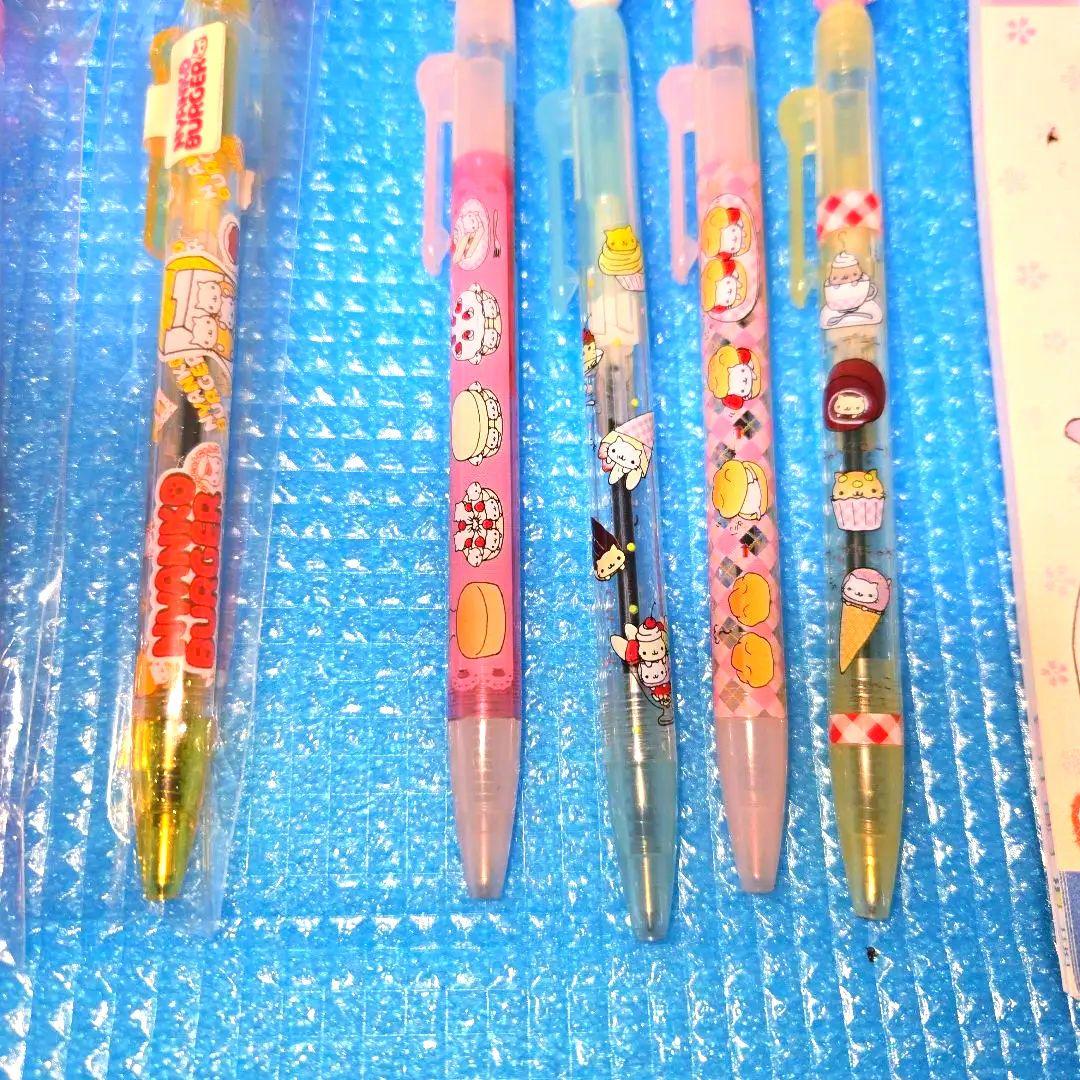 新品☆にゃんにゃんにゃんこ バーガー カフェ ボールペン ⑧点セット