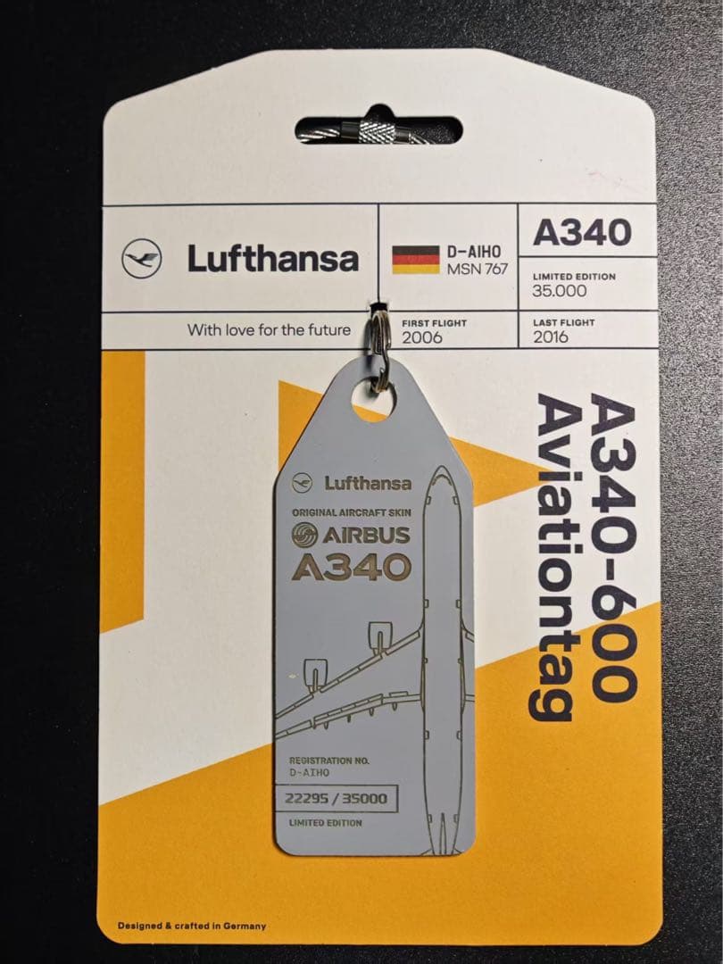 LH ルフトハンザ航空Aviationtag A340-600 灰色