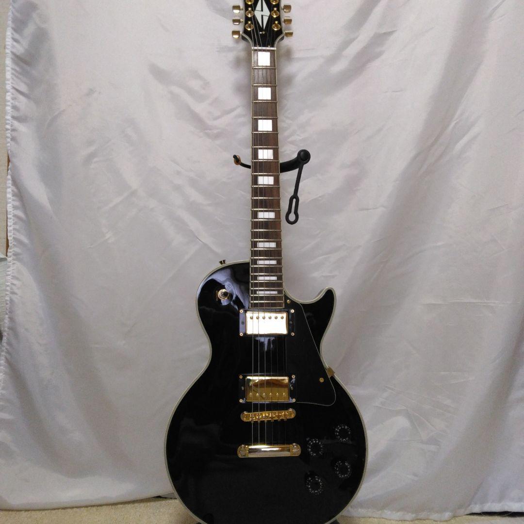レスポール カスタムモデル 黒 メイソン/ソフトケース ベルト シールド付き