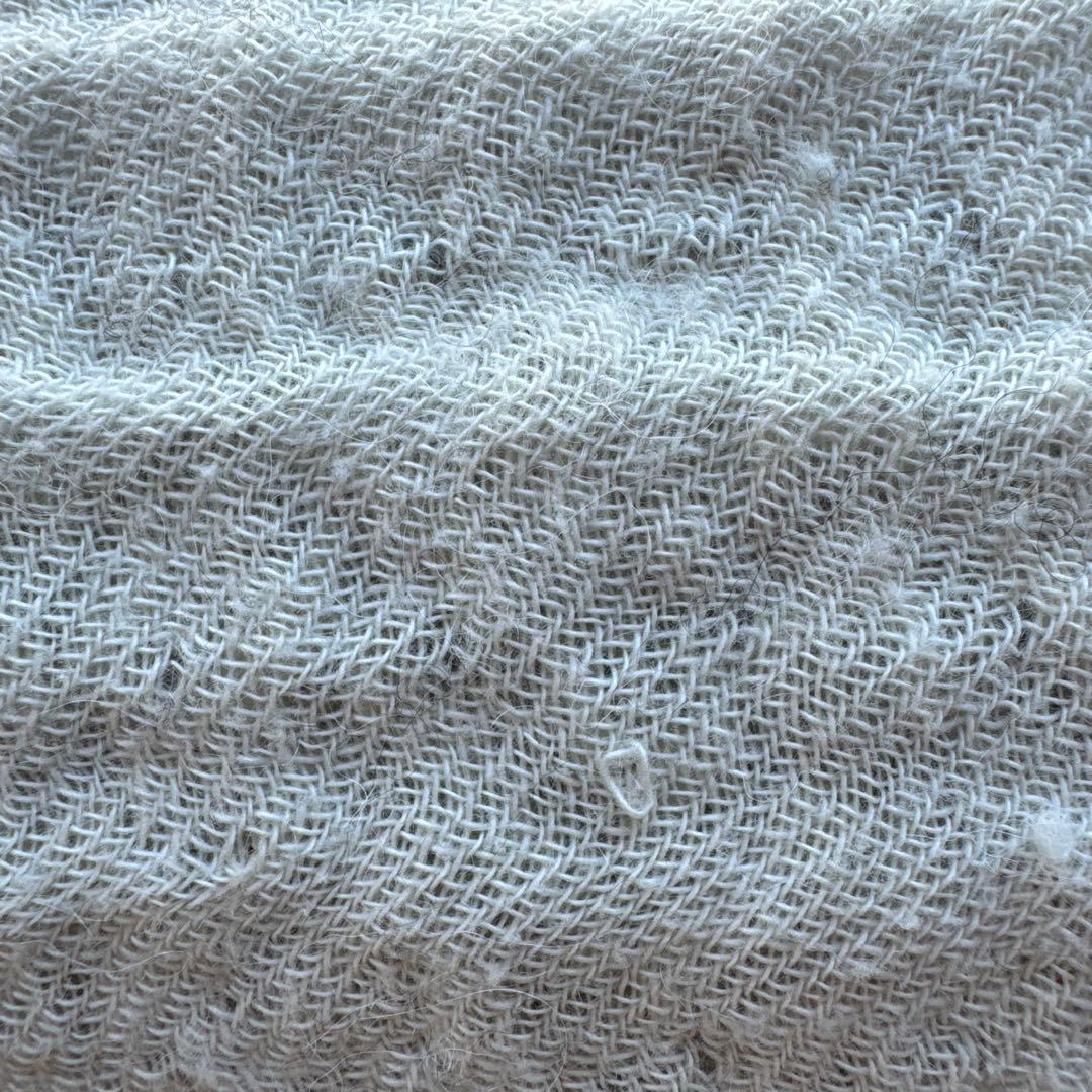 プリスティン　ウールアルパカ 二重織　ストール オーガニックコットン