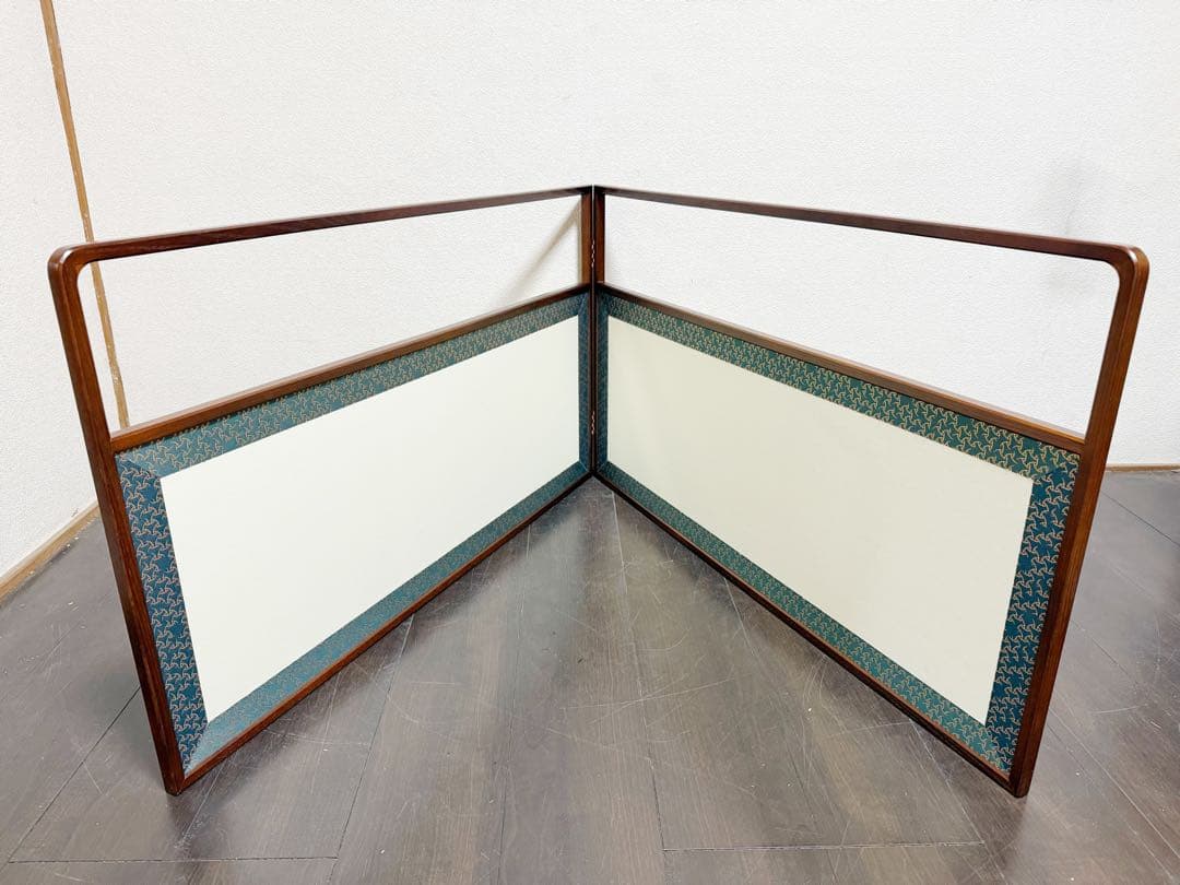 未使用 茶道具 こまつなぎ 風炉先屏風 裏白 上透かし 両面使い 元箱