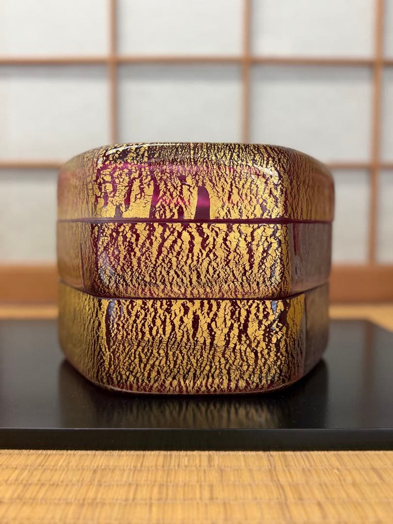 文化勲章　藤田喬平　手吹　飾筥　春千里　潤織箱