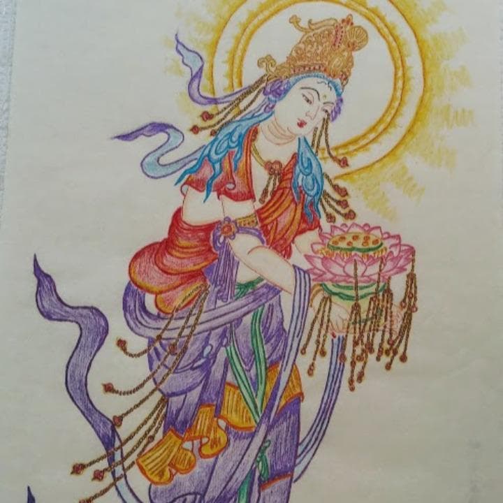 五十嵐由家　仏画　409「観世音菩薩」