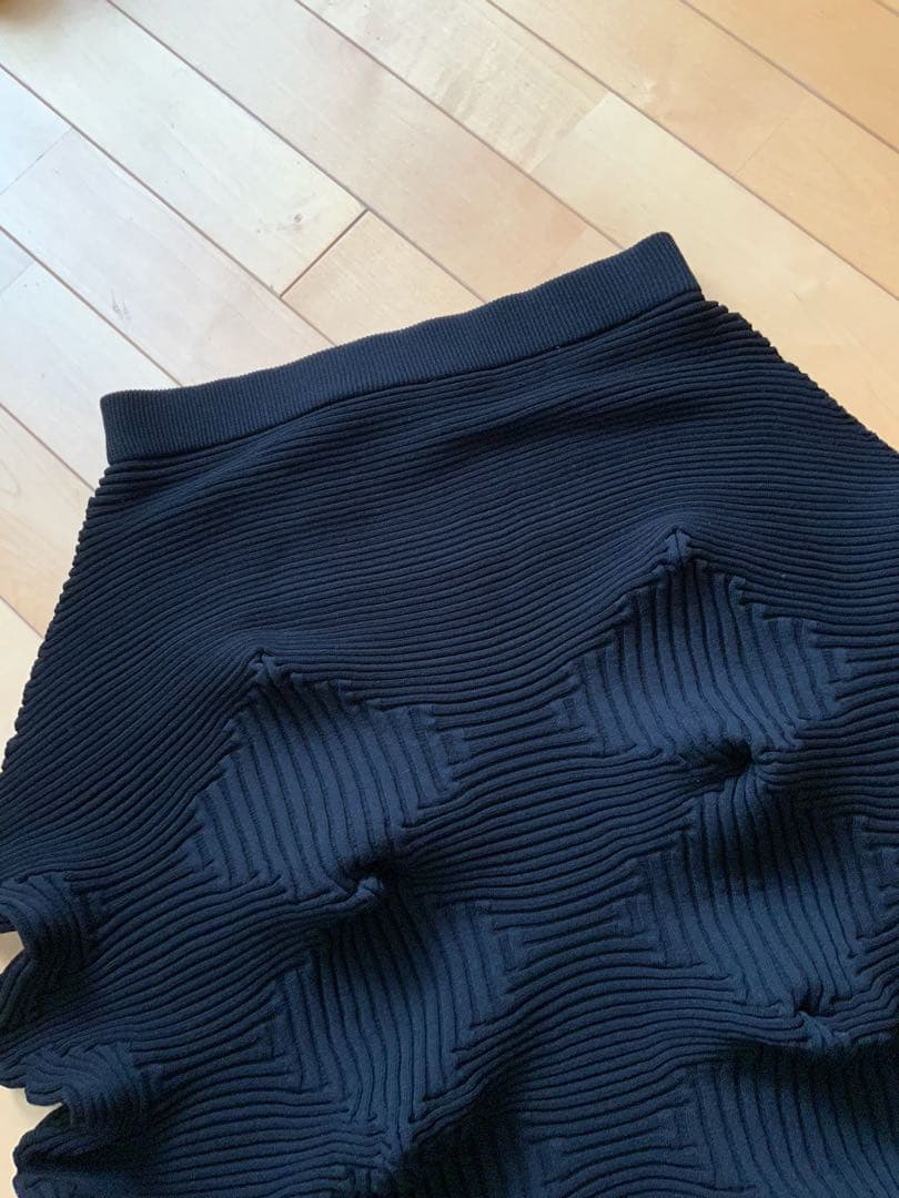 イッセイミヤケ　LINKAGE 黒　スカート　プリーツプリーズ