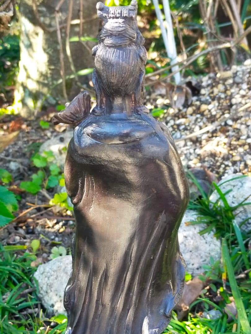 ♥仏像　銅製　観音像　330ｍｍ　観音様　骨董品　観音菩薩