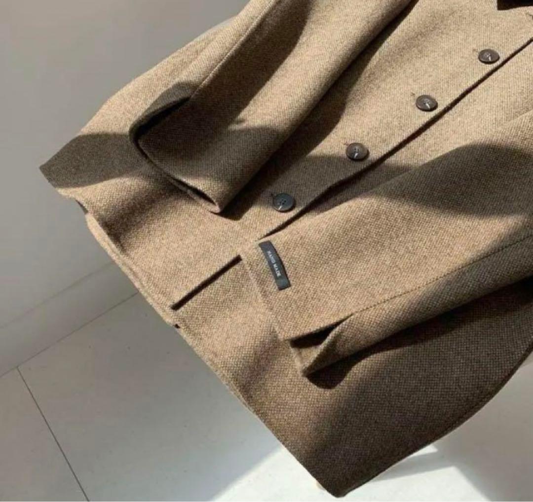 as.style ステンカラー ハンドメイド ミドルコート ブラウン nugu