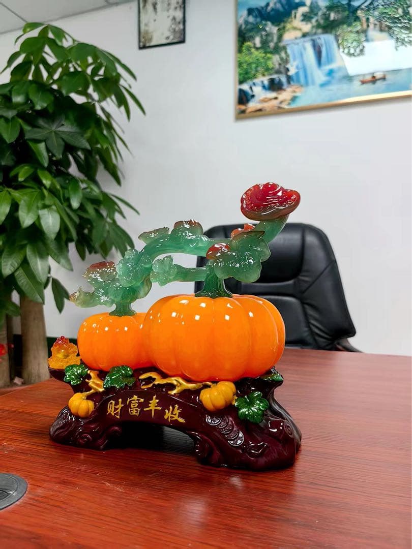 樹脂製カボチャ置物 財富の象徴