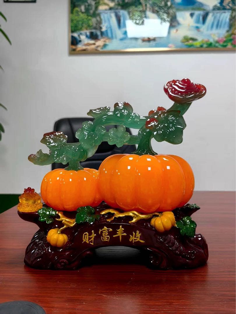 樹脂製カボチャ置物 財富の象徴