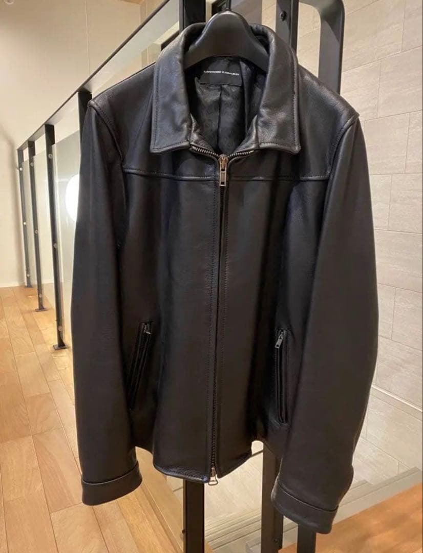 【試着のみ】Lounge lizard レザーライダース ブラック