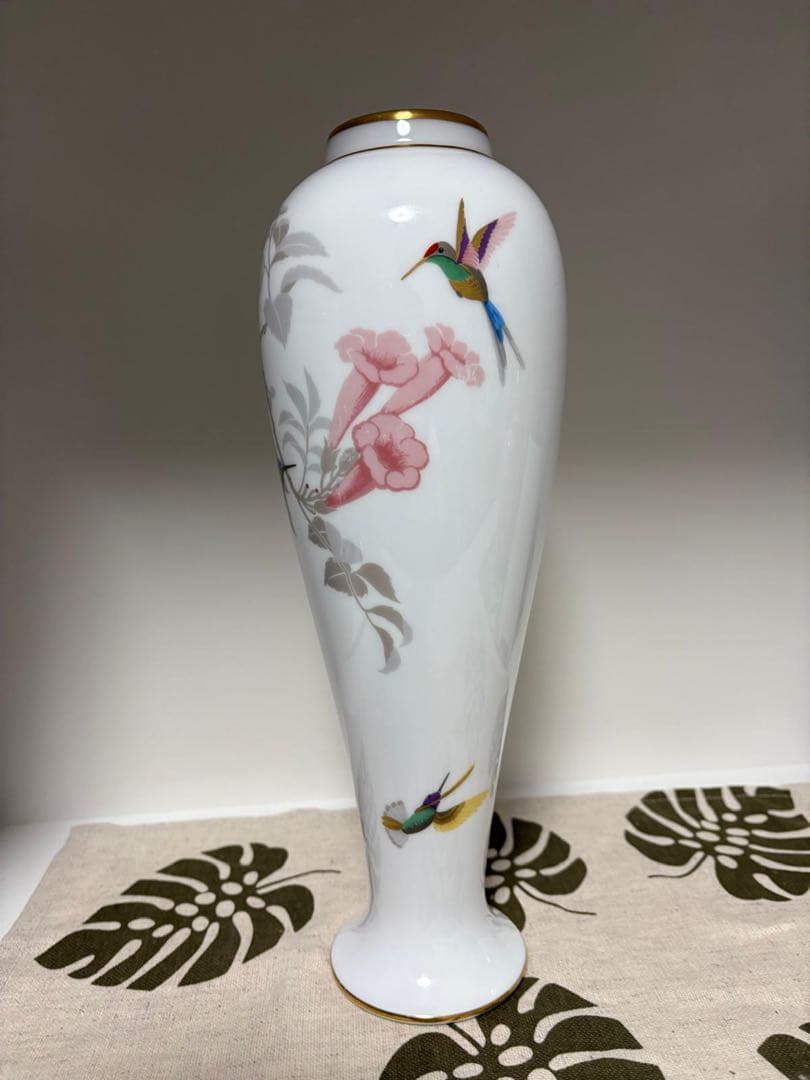 大倉陶園 ハチドリ 花瓶花器 OKURA