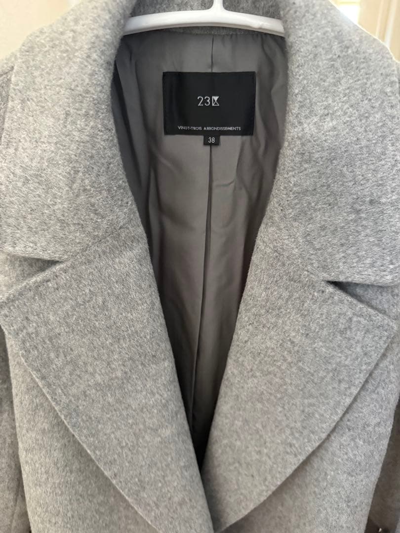 23区 ウールカシミヤビーバーチェスターコート 38